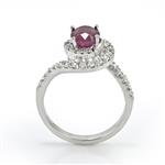 Diamond Ruby Ring in 18kt White Gold