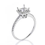 Forever Diamonds Halo Style Diamond Engagement Setting in 18kt White Gold