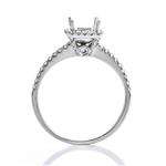 Halo Style Diamond Engagement Setting in 18kt White Gold