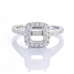 Halo Style Diamond Engagement Ring Setting in 14kt White Gold
