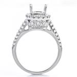 Halo Style Diamond Engagement Ring Setting in 14kt White Gold