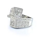 Vintage Styled Diamond Ring in 18kt White Gold