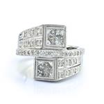 Vintage Styled Diamond Ring in 18kt White Gold