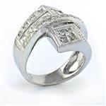 Vintage Styled Diamond Ring in 18kt White Gold