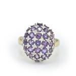 18kt Yellow Gold Diamond Amethyst Ring