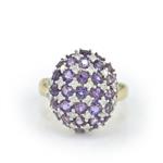 18kt Yellow Gold Diamond Amethyst Ring