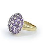 18kt Yellow Gold Diamond Amethyst Ring