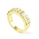 1.21CT TDW. Diamond Wedding Band in 18kt Yellow Gold