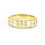 1.21CT TDW. Diamond Wedding Band in 18kt Yellow Gold