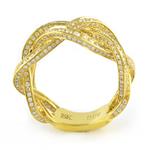 Twisted Diamond Strands Ring in 18kt Gold