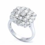 Diamond Cluster Ring in 14kt White Gold