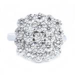 Diamond Cluster Ring in 14kt White Gold