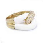 2.00ct TDW. Diamond White Onyx Ring in 18kt Gold