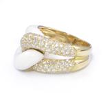 2.00ct TDW. Diamond White Onyx Ring in 18kt Gold