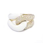 2.00ct TDW. Diamond White Onyx Ring in 18kt Gold