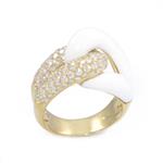 2.00ct TDW. Diamond White Onyx Ring in 18kt Gold