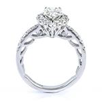 Pear Shape Diamond Engagement Ring in 18kt White Gold 