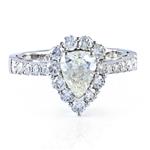 Forever Diamonds Pear Shape Diamond Engagement Ring in 18kt White Gold 