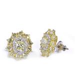 2.35ct TDW. Canary Diamond Stud Earrings in 18kt Gold