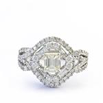 2.60ct TDW. Diamond Engagement Ring in 18kt White Gold