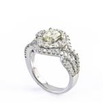 2.60ct TDW. Diamond Engagement Ring in 18kt White Gold