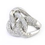 Diamond Open Link Ring in 18kt White Gold