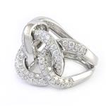 Diamond Open Link Ring in 18kt White Gold