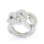 Diamond Open Link Ring in 18kt White Gold