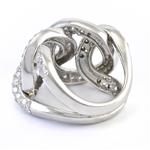 Diamond Open Link Ring in 18kt White Gold