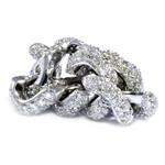 4.00ct TDW. Diamond "Chain Link" Ring in 14kt White Gold