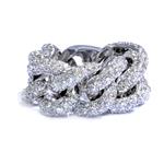 4.00ct TDW. Diamond "Chain Link" Ring in 14kt White Gold