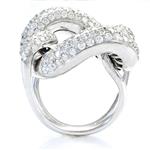 Open Link Diamond Ring in 18kt White Gold