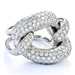 Open Link Diamond Ring in 18kt White Gold