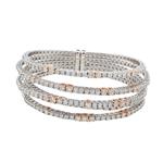 7.00ct Fancy Diamond Cable Bangle in 14kt Two-Toned Gold