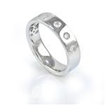 Seven Stone Diamond Wedding Band in 14kt White Gold 