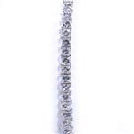 8.70ct TDW. Princess Cut Diamond Tennis Bracelet in 18kt White Gold