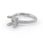 "Diamonds in the Prong" Engagement Ring Setting in 18kt White Gold