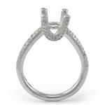 "Diamonds in the Prong" Engagement Ring Setting in 18kt White Gold