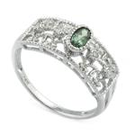 Alexandrite Diamond Ring in 14kt White Gold