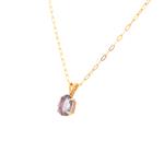 Amethyst Solitaire Pendant in 14kt Gold