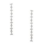 Antique Dangling Diamond Earrings in 14kt White Gold