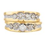 Antique Diamond Bridal Engagement Ring Set in 14kt Gold