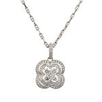 Forever Diamonds Antique Diamond Cluster Pendant in 18kt White Gold