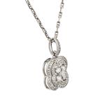 Antique Diamond Cluster Pendant in 18kt White Gold