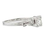 Antique Diamond Engagement Ring in 18kt White Gold