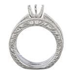 Antique Diamond Engagement Ring Set in 14kt White Gold