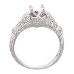 Antique Diamond Engagement Ring Setting in 18kt White Gold