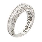 Antique Diamond Wedding Band in 14kt White Gold