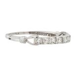 Antique Diamond Wedding Band in Platinum