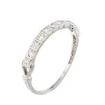 Antique Diamond Wedding Band in Platinum